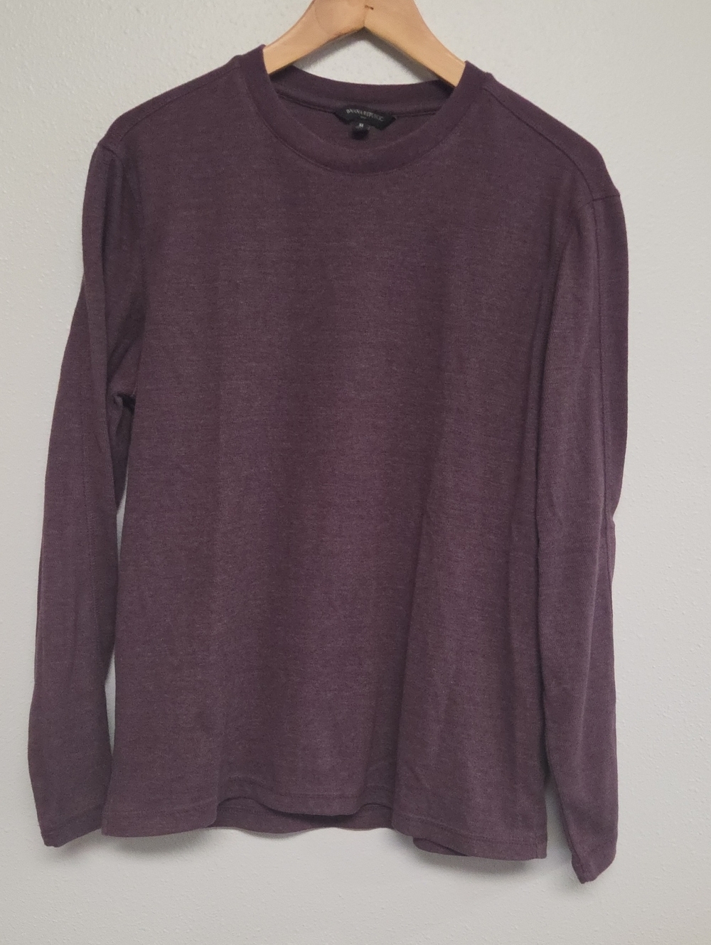 Banana Republic Men's Crewneck Long Sleeve Tee in Brown